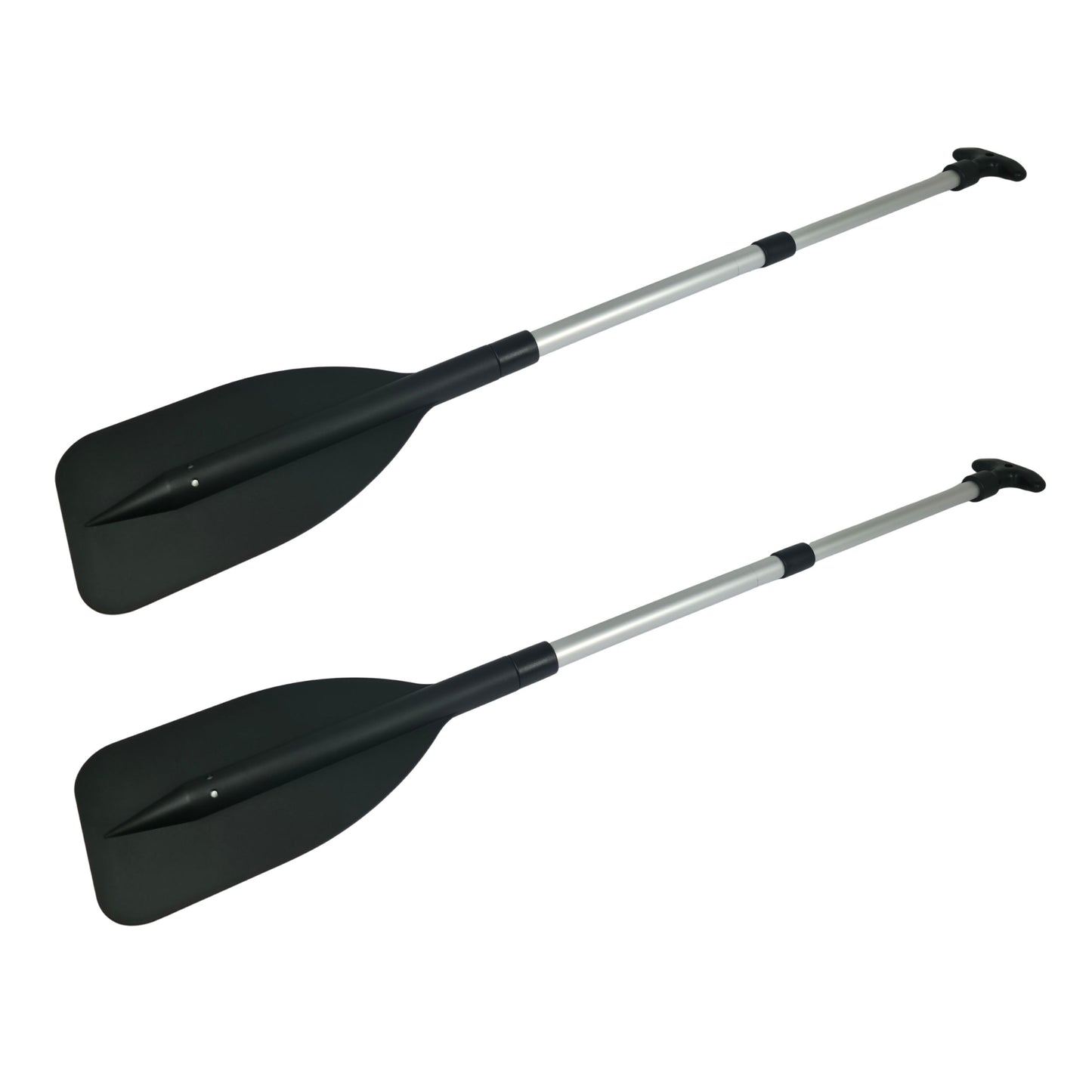 2er Set Teleskop-Paddel aus Aluminium (57 / 82 / 107 cm) / Ergonomischer Griff für besseren Halt