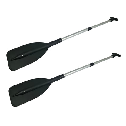 2er Set Teleskop-Paddel aus Aluminium (57 / 82 / 107 cm) / Ergonomischer Griff für besseren Halt