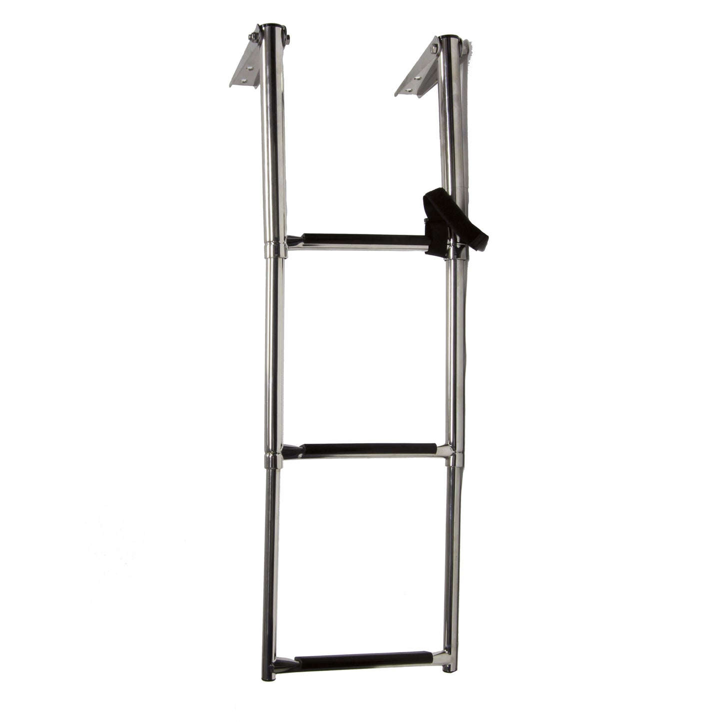 Edelstahl Badeleiter – 4-stufig, teleskopisch & klappbar für Plattformmontage