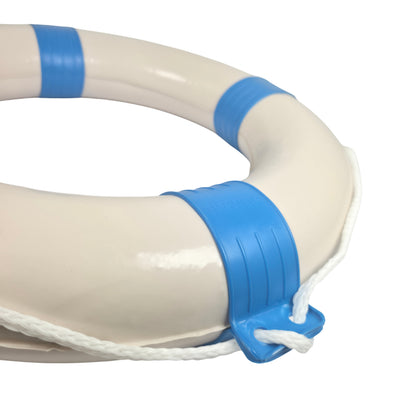 2er Set Rettungsring blau/weiß mit Sicherheitsleine 57cm Durchmesser – Robust und Zuverlässig