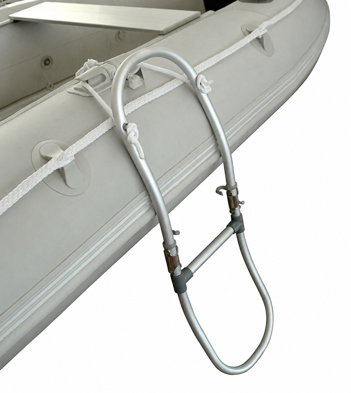 Badeleiter für Schlauchboote – 2 Stufen, klappbar & aus Aluminium 280 x 900mm