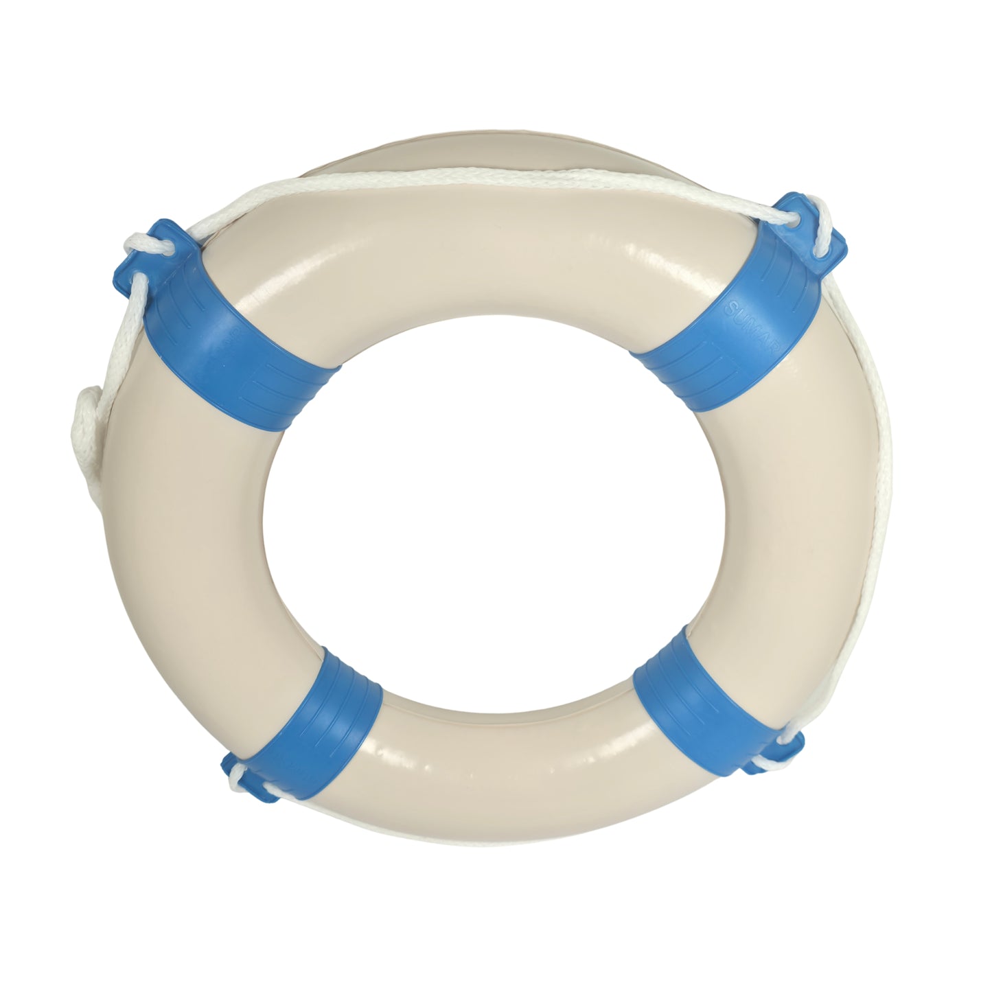 2er Set Rettungsring blau/weiß mit Sicherheitsleine 57cm Durchmesser – Robust und Zuverlässig