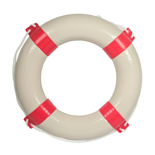 2er Set Rettungsring rot/weiß mit Sicherheitsleine 57cm Durchmesser – Robust und Zuverlässig