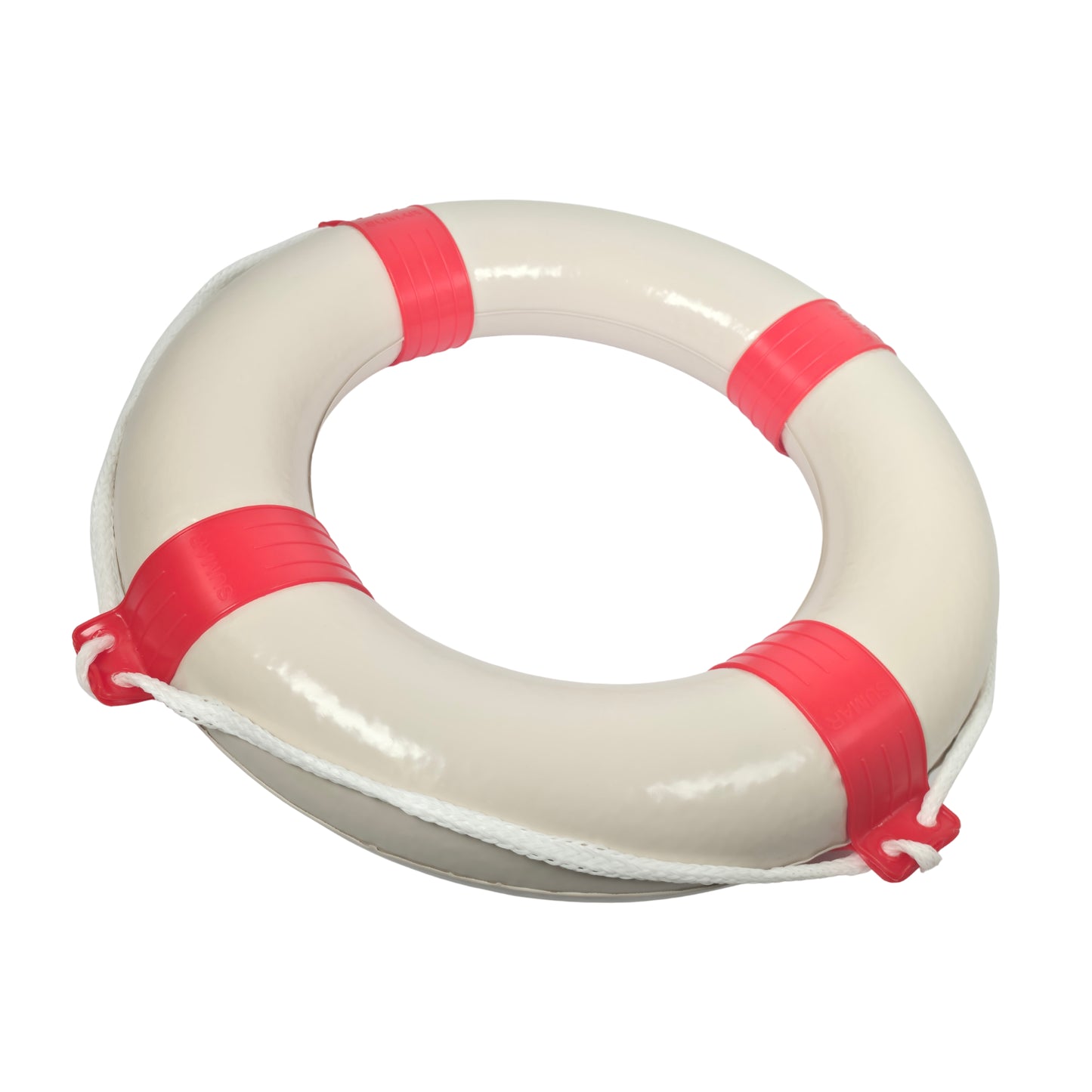 Rettungsring rot/weiß mit Sicherheitsleine 57cm Durchmesser – Robust und Zuverlässig